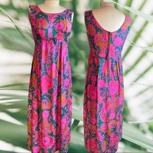 Fabulous Vintage 60s Kahana Maxi Dress